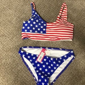 Red, White and Blue Swimsuit